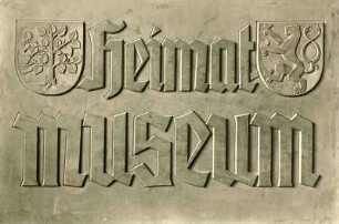 Modell für Gußeisentafel, Entwurf Otto Rumpf "Heimatmuseum"