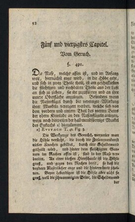 32-67, Fünf und vierzigstes Capitel. Vom Geruch (§491-§507).