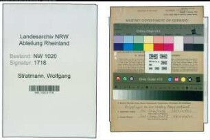 Entnazifizierung Wolfgang Stratmann , geb. 10.09.1906 (Schlosser)