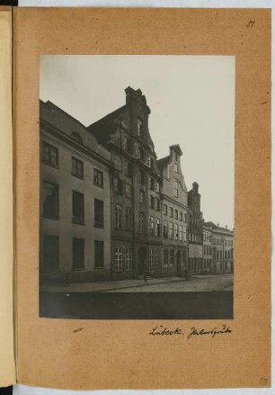 Wohnhaus Große Petersgrube 21-29, Lübeck: Ansicht (aus: Skizzen- und Fotoalbum 25)