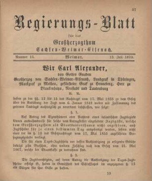 Nr. 13 : 13. Juli 1870
