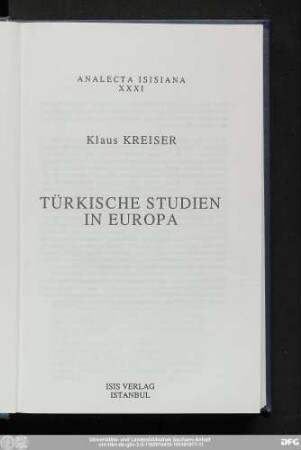 Türkische Studien in Europa