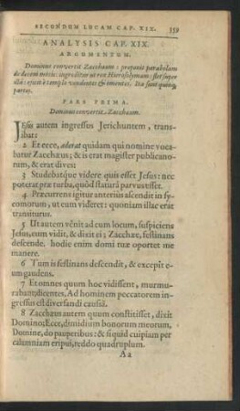 Pars Prima. Dominus convertit Zacchaeum.