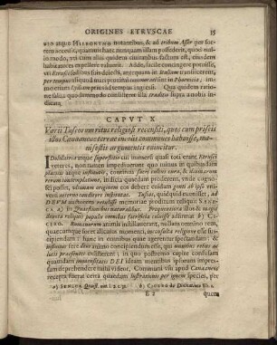 Caput X Varii Tuscorum ritus religiosi [...]