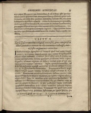 Caput X Varii Tuscorum ritus religiosi [...]