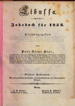 Libussa : Jahrbuch für .... 11. 1852
