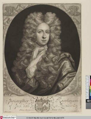 Christopher Rawlinson of Cark hall in Lancashire Esq