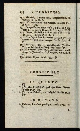 134-141, Schauspiele
