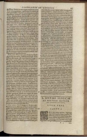 L. Annaei Senecae Ad Helviam Matrem De Consolatione, Liber Unus