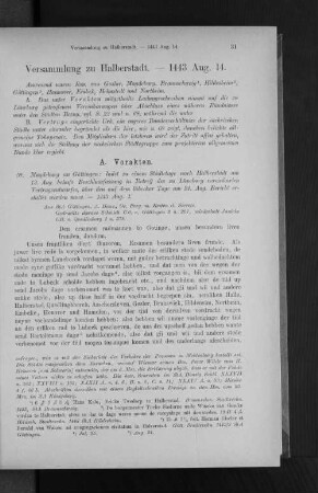 Versammlung zu Halberstadt. - 1443 Aug. 14.