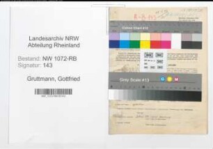 Entnazifizierung Gottfried Gruttmann , geb. 18.05.1899 (Lehrer)