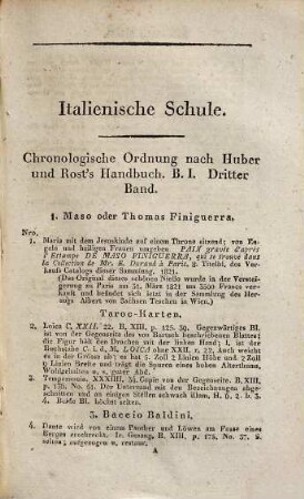 Critisches Verzeichniss der Kupferstich-Sammlung Sr. Exc. des zu Bamberg verstorbenen Stephan, Freyherrn von Stengel ... : welche in München ... öffentlich versteigert wird, 2. Zweiter Theil, die italienische, niederländische, französische und englische Schule, nebst einem kleinen Anhang von Blättern aus allen Schulen enthaltend, welche in München, Dienstags den 28. März 1826 und folgende Tage ... durch den Kreis- und Stadtgerichtsschätzer Carl Fries öffentlich versteigert wird