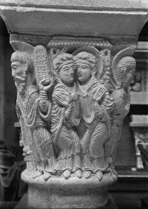 Clermont-Ferrand, Notre-Dame-du-Port, ost-nordöstliche Chorsäule, Heimsuchung
