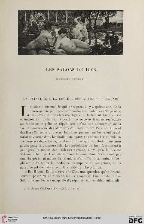 3. Pér. 35.1906: Les salons de 1906, 2, La peinture à la Société des Artistes Français