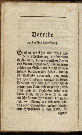 Vorrede zur deutschen Uebersetzung