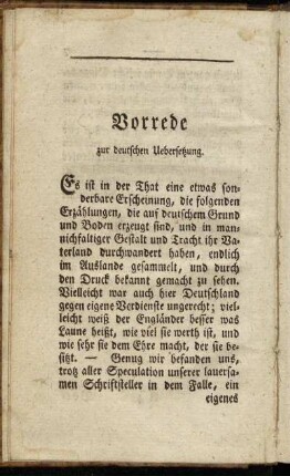 Vorrede zur deutschen Uebersetzung