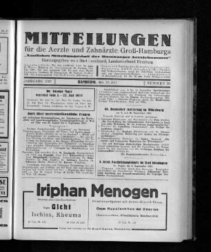 Jahrgang 1927, Hamburg, den 10. Juli, Nummer 28