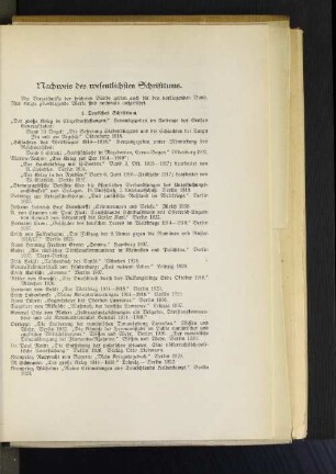 Nachweis des wesentlichsten Schrifttums.