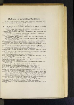 Nachweis des wesentlichsten Schrifttums.