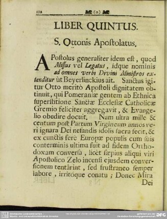 Liber Quintus. S. Ottonis Apostolatus