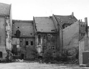 Bautzen, Hintere Brüdergasse. Hofabsichten der Wohnhäuser, Große Brüdergasse