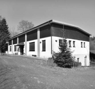 Ehem. Packhalle der Luftmunitionsanstalt Hartmannshain (Wirtschaftsgebäude); Grebenhain, Auf dem Scherschhain 13