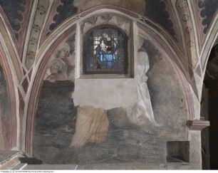 Freskenausstattung, Rechte Kapellenwand: Der heilige Petrus wandelt über das Wasser auf Christus zu (Fragment)