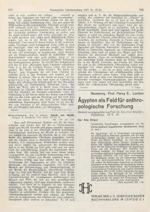 597-598 [Rezension] Heinzelmann, Gerhard, Glaube und Mystik