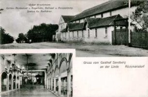 Gruss vom Gasthof Sandberg an der Linde. Rückmarsdorf : Oskar Kreutzmann