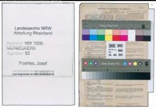 Entnazifizierung Josef Foehles , geb. 03.09.1909 (Landwirt)