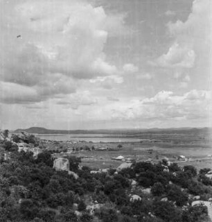 Landschaft : Blick von einem Berg in Richtung der Bucht