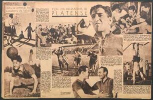 Con los defensores de Platense [Fotografías] : Cómo se entrenan los jugadores de fútbol