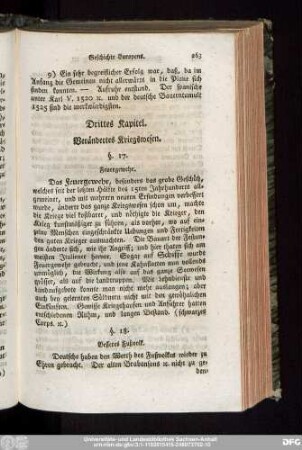 Drittes Kapitel. Verändertes Kriegswesen.