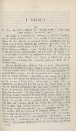 613-620 Die Stellung des deutschen Protestantenvereins zu den politiischen Ereignissen der letzten Zeit