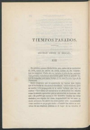 Tiempos pasados. : Segundos amores de Mercato