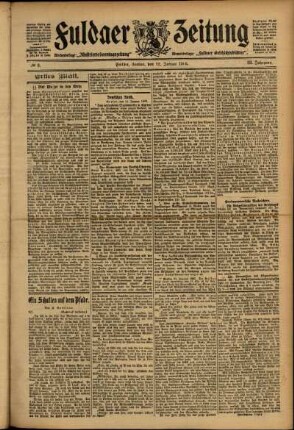 Erste Ausgabe vom Freitag, den 12. Januar 1906.