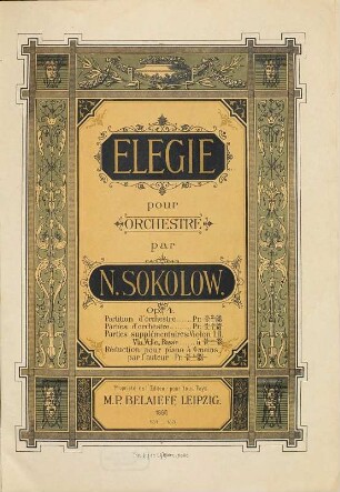 Elegie pour orchestre : op. 4