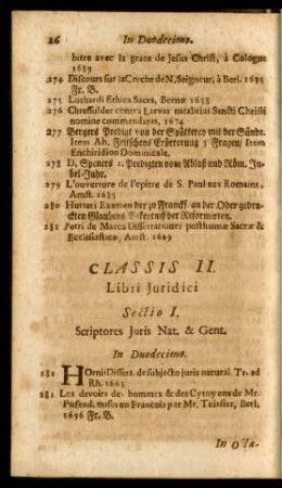 Classis II. Libri Iuridici