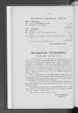 Zweigverein Kirchwärder.