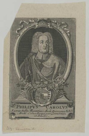 Bildnis des Philipp Carl, Erzbischof von Mainz