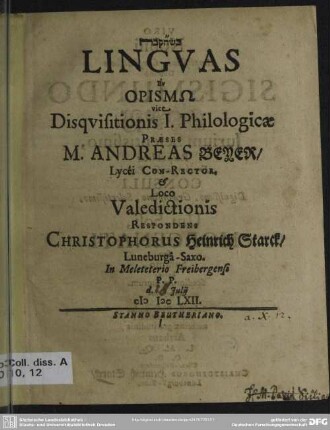 Linguas en horism