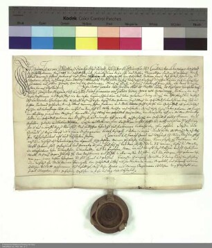Revers des Georg Lukas von Schleifras zum Reichlos bezüglich der Belehnung mit einem Anteil an dem Hof in Milz durch Joachim [von Gravenegg], Abt von Fulda