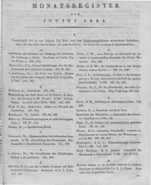Monatsregister (Junius)