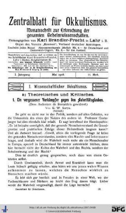11. Heft (Mai 1908)