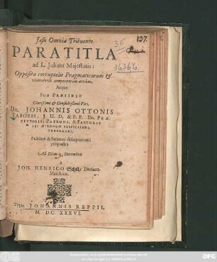 Paratitla ad L. Iuliam Maiestatis