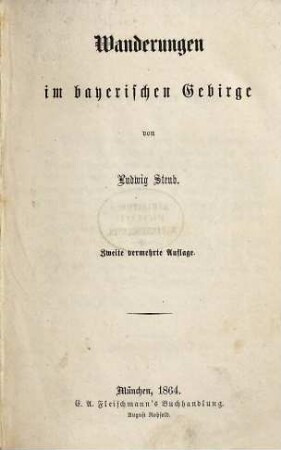 Wanderungen im bayerischen Gebirge