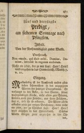 461-469, Inhalt; Vorspruch; Eingang; Einleitung; Erster Theil