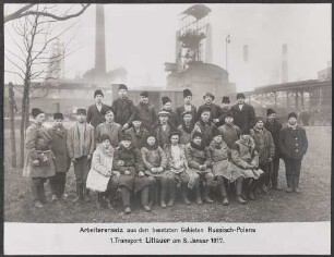 Arbeiterersatz aus den besetzten Gebieten Russisch-Polens, 1. Transport Littauer am 8. Januar 1917