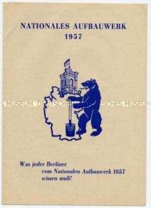 Informationsmaterial für Aufbauhelfer über das Nationale Aufbauwerk