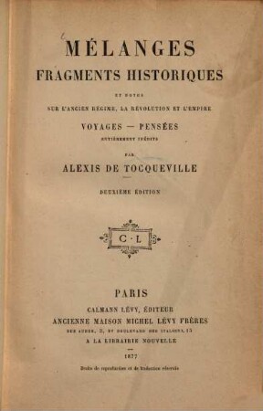 Œuvres complètes d'Alexis de Tocqueville. 8